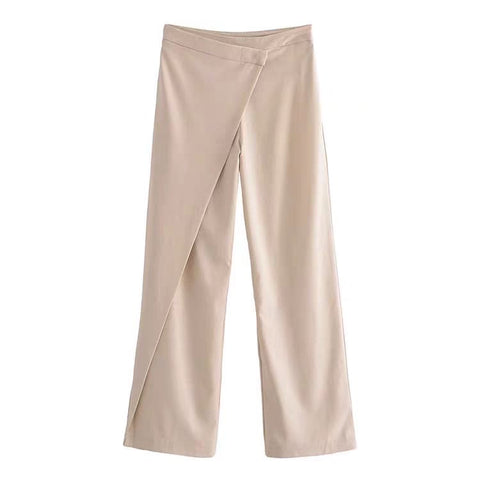High waist wide leg pants
