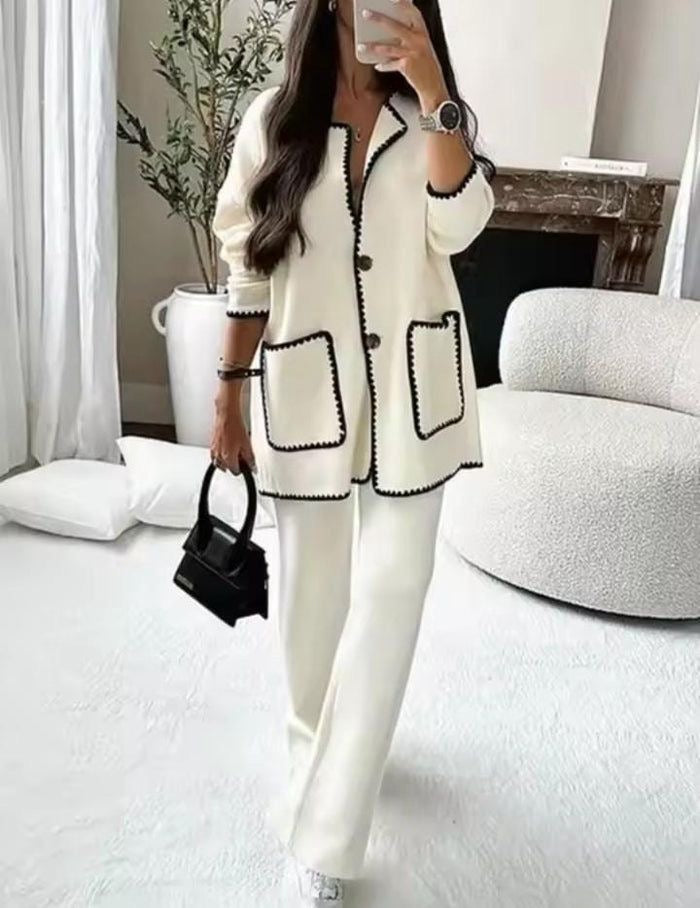 Jara Knitted Warm Cords Set