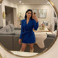 Mena Blue Blazer Dress