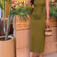 Asymmetric Draped Dress