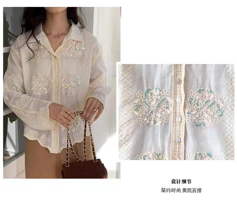 Aza Luxe Crochet Shirt