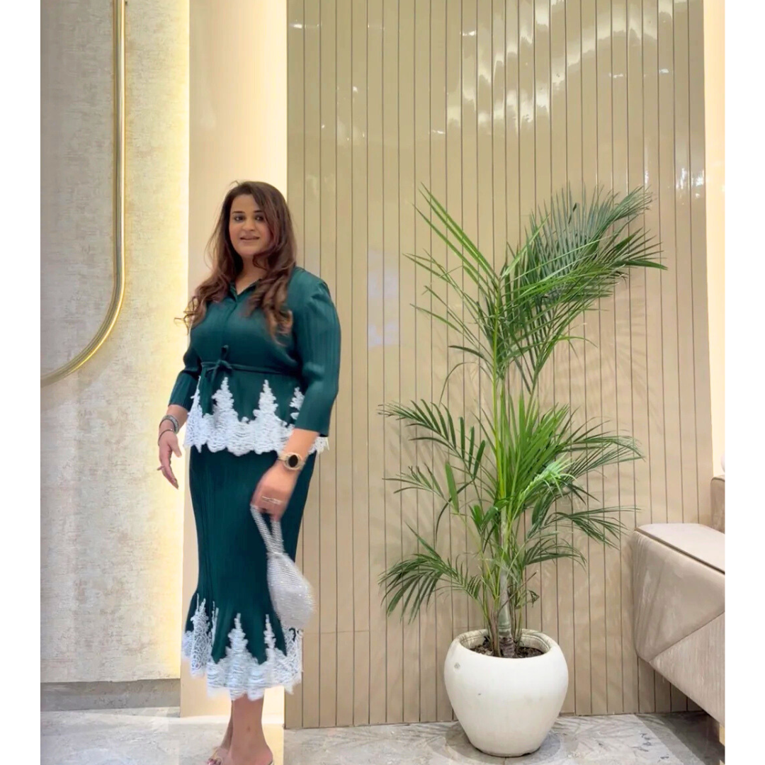 Elara Luxe Pleated Dress
