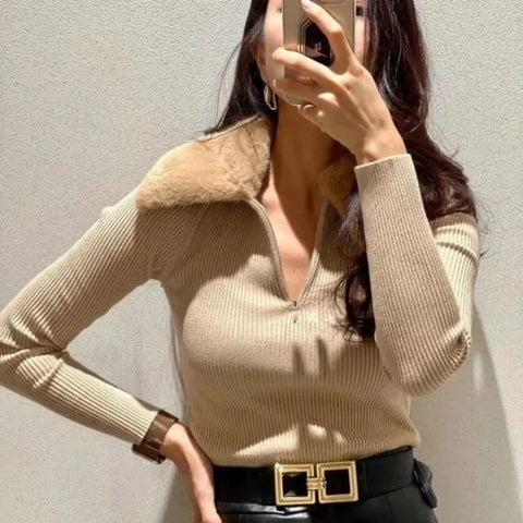 Faux fur Knitwear