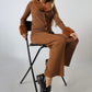 Fur Knitted Cords Set