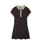 Preppy chic pleated dress
