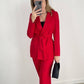Red Blazer Pant Set