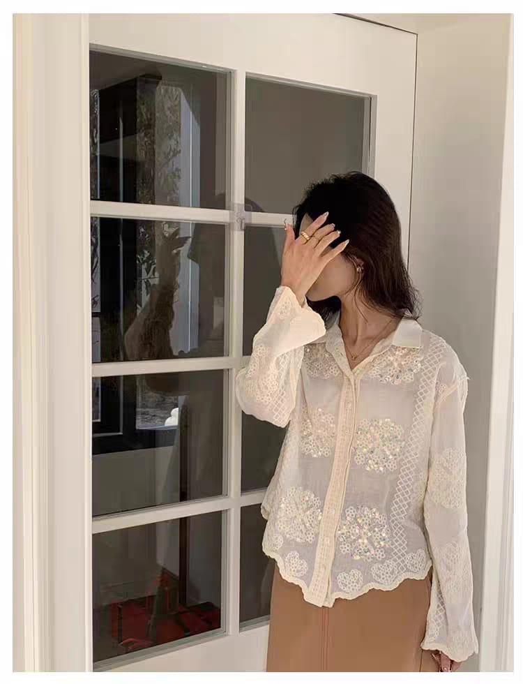 Aza Luxe Crochet Shirt