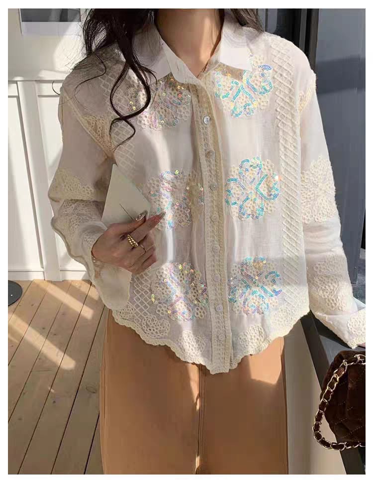 Aza Luxe Crochet Shirt