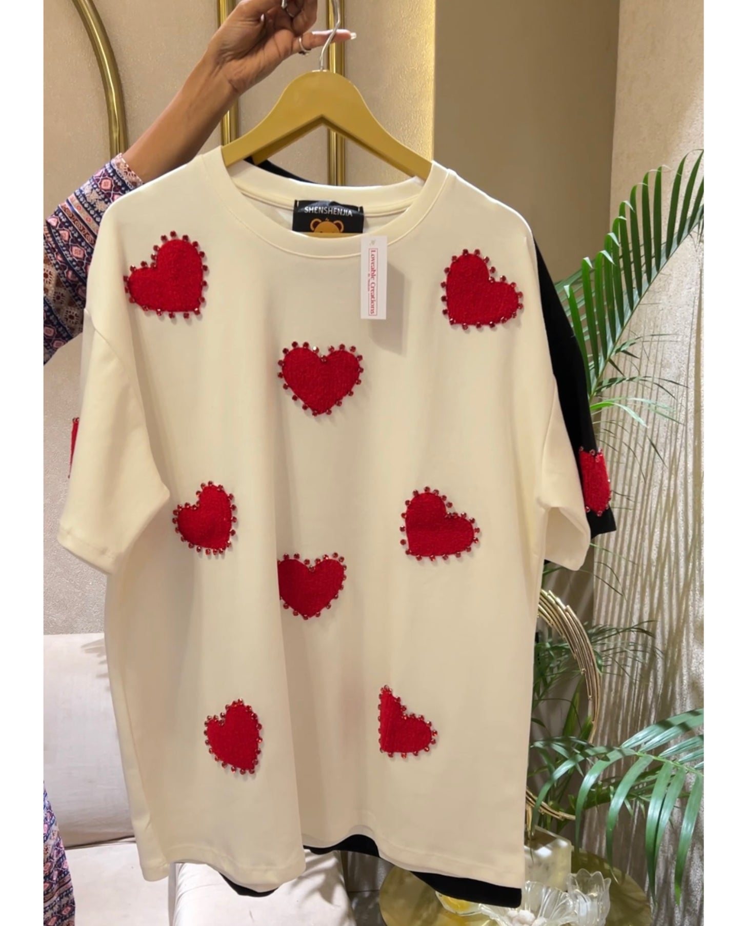 Heart Embellished Tshirt