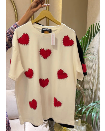 Heart Embellished Tshirt