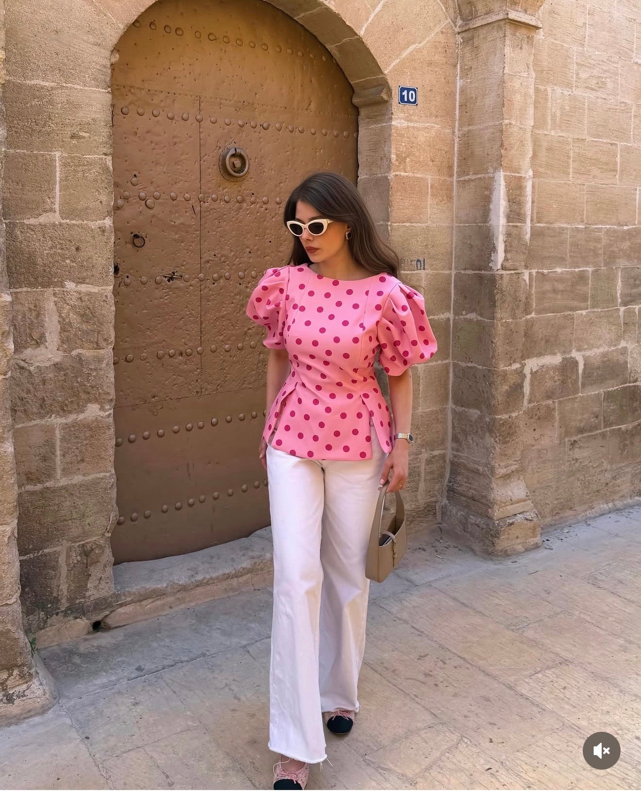 Pink Polka Dot Affair Top
