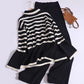 Saleena Stripes Knitted Cords Set