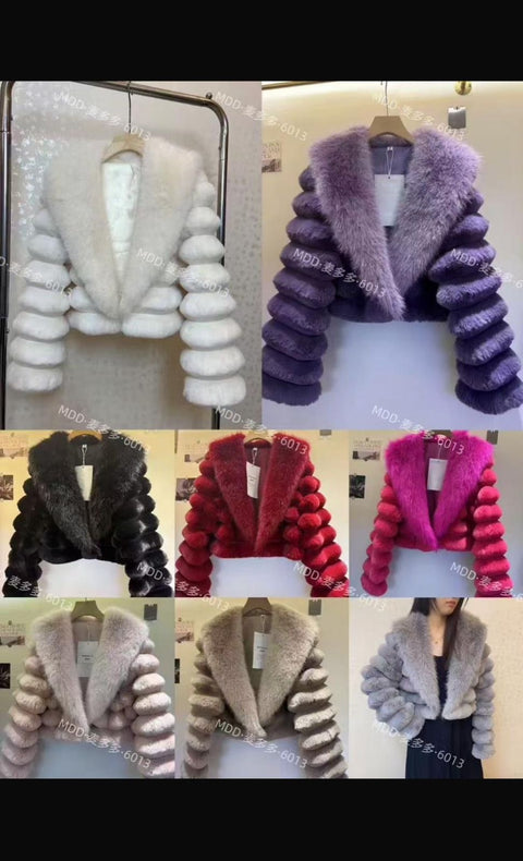 Crystal Luxe Puff Fur Jacket