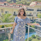 Blue embriodery Dress