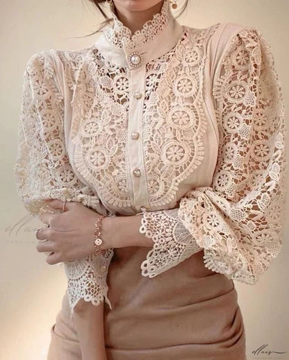 Vika Luxe Lace Shirt