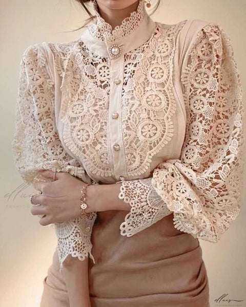 Vika Luxe Lace Shirt