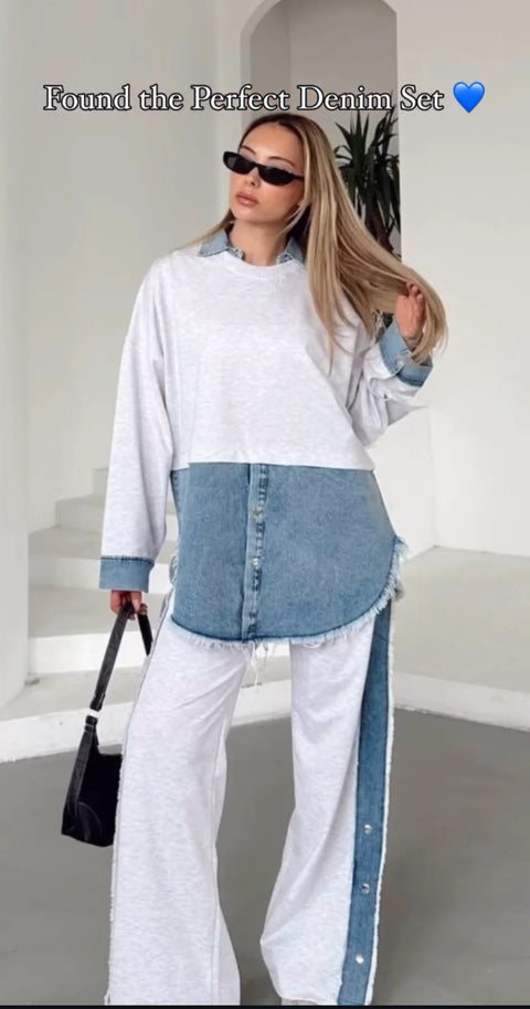 Denim Trim Statement Cords