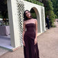 Cocoa Luxe Slit Dress