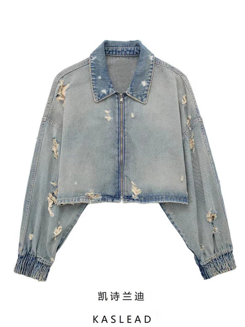 Oversized Crop Denim Jacket