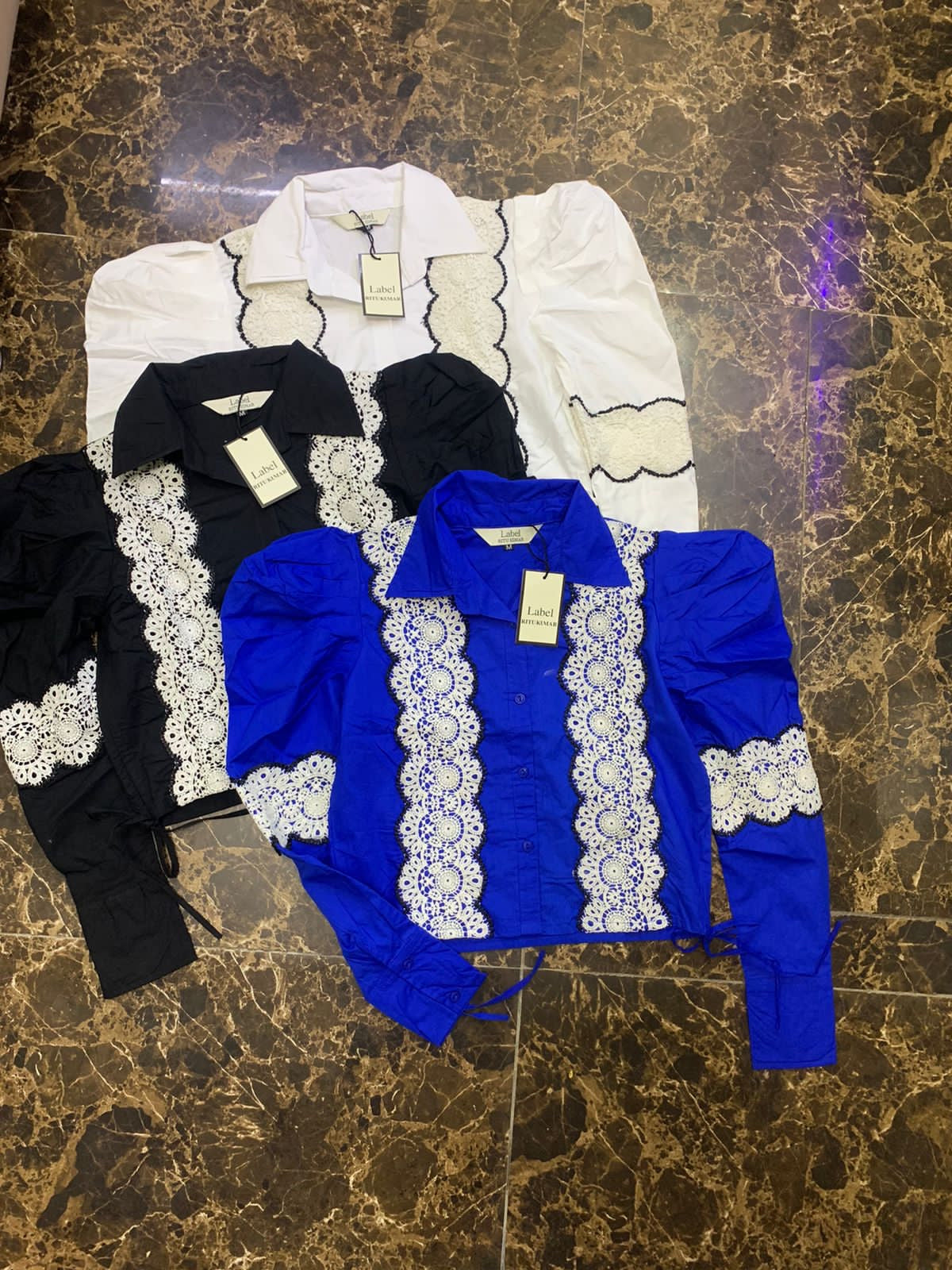 Cotton Lace Work Shirt