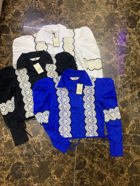Cotton Lace Work Shirt