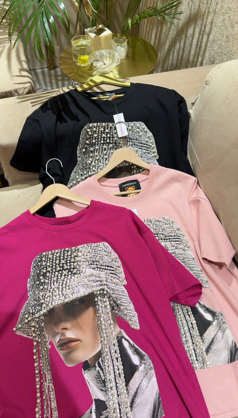 Quikry Pearl Embellish Tshirts