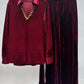 Noir Glam Velvet Cords Set