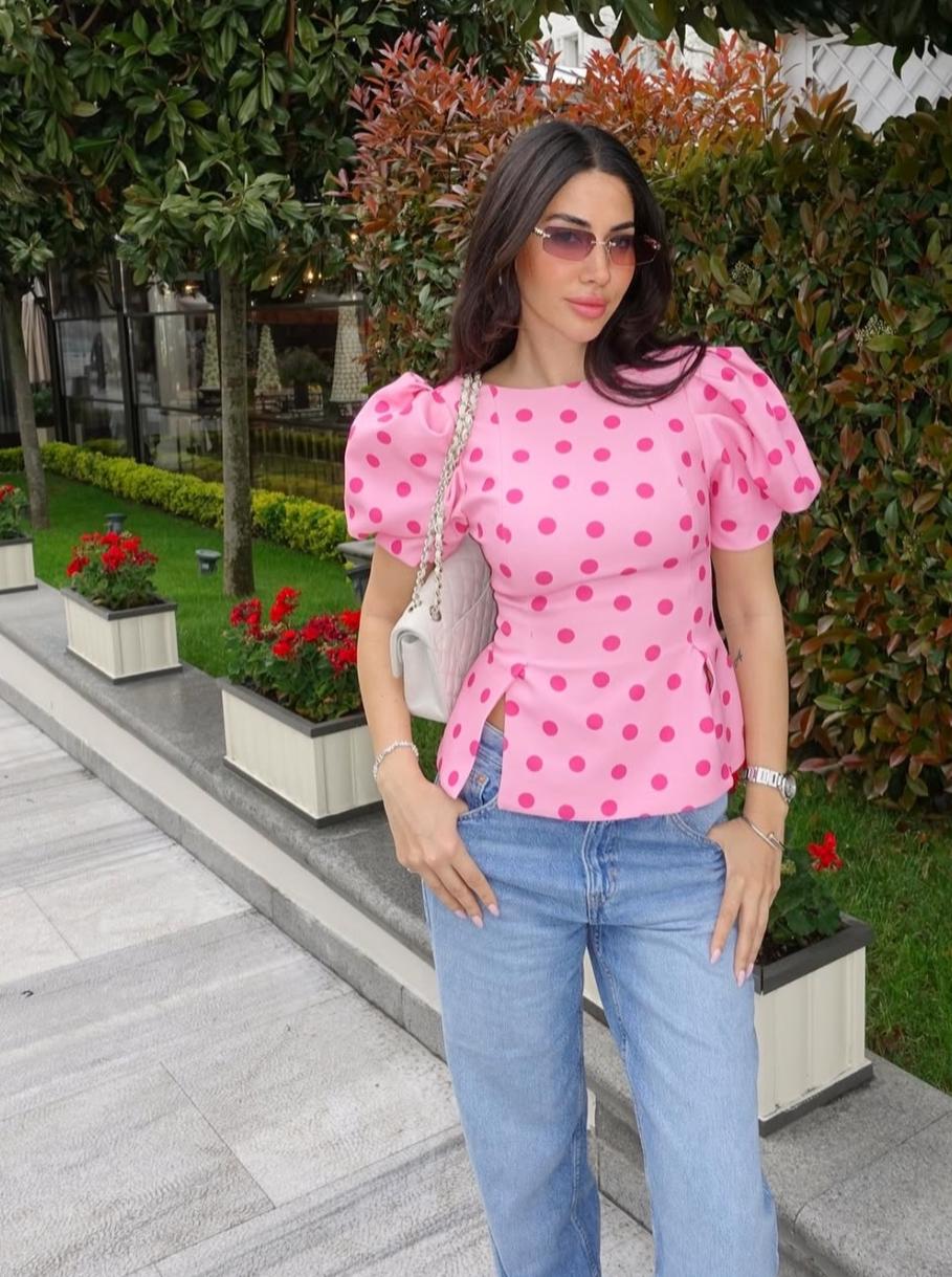 Pink Polka Dot Affair Top