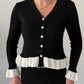 Merlot Ruffle Knit Skirt Set