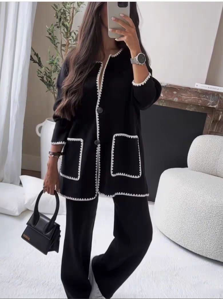 Jara Knitted Warm Cords Set