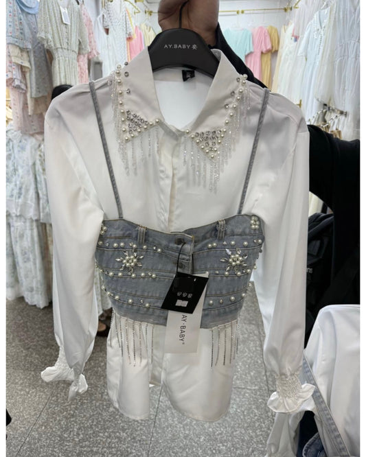 Ziya Luxury Corset Top With Shirt