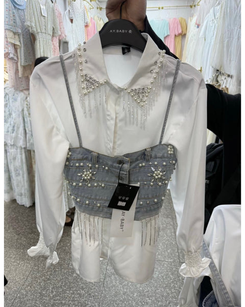 Ziya Luxury Corset Top With Shirt
