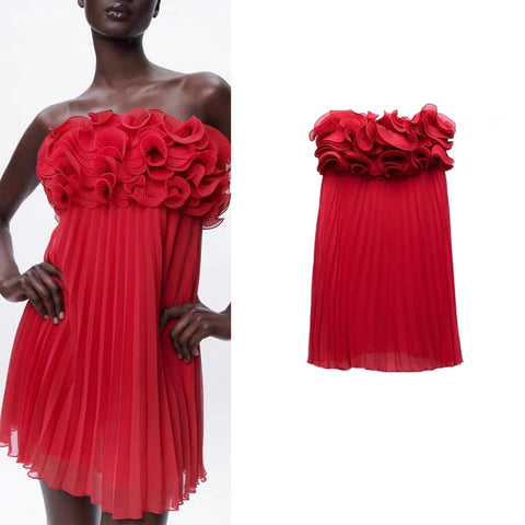 Ruffle Evening Dress