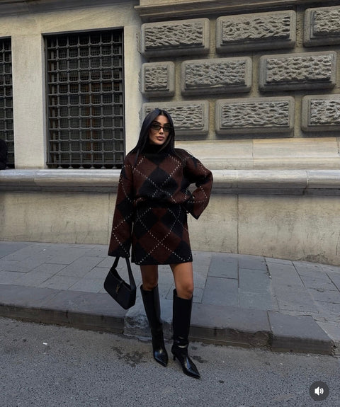 Baklava knit Skirt Set