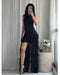 Midnight Muse Ruffle Gown