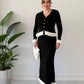 Merlot Ruffle Knit Skirt Set