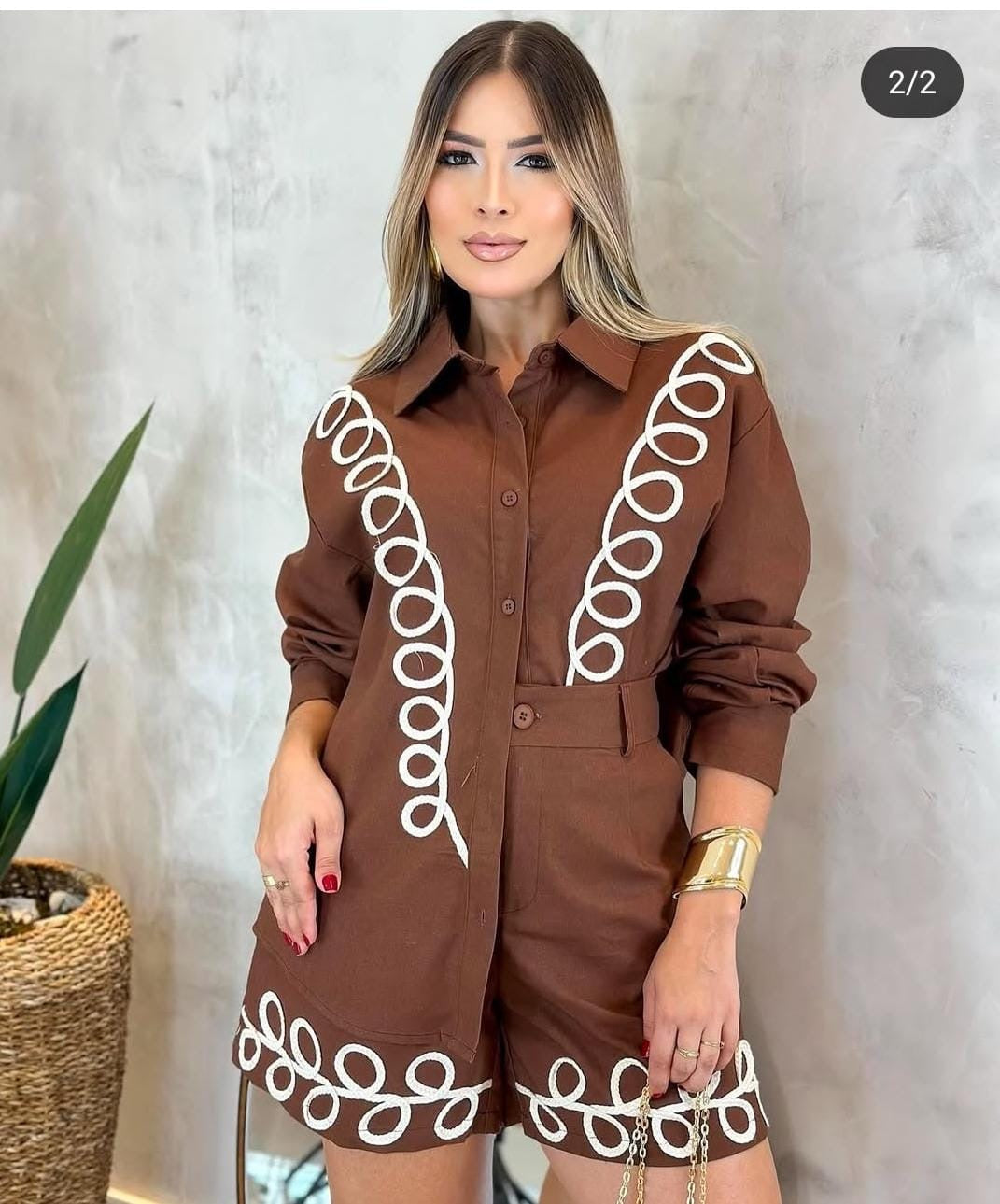 Kilva Embriodery Shorts Set