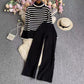 Saleena Stripes Knitted Cords Set