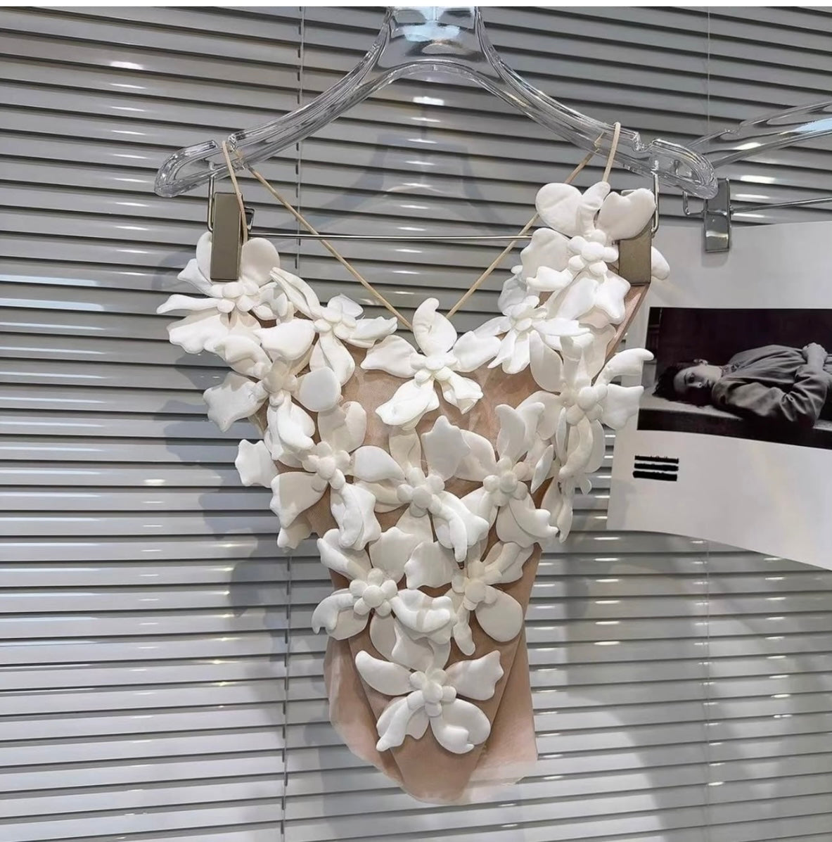 Petal bloom sheer corset  top