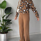 Leopard Knitted Wollen CordSet
