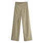 High waist wide leg pants