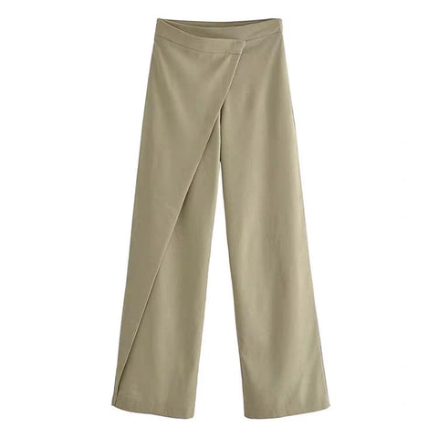 High waist wide leg pants