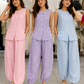 Balloon pants waist coat cordset