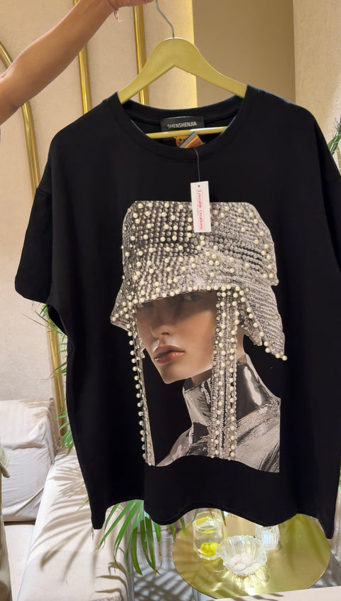 Quikry Pearl Embellish Tshirts