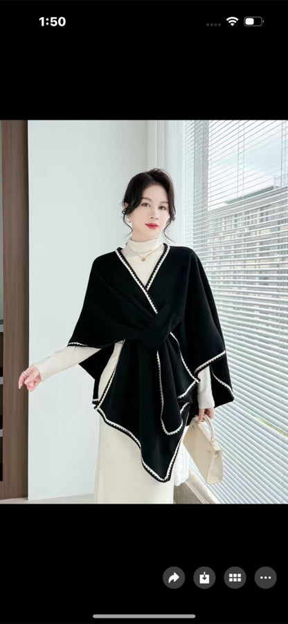 Amara Wrap Cape ( Free Size)