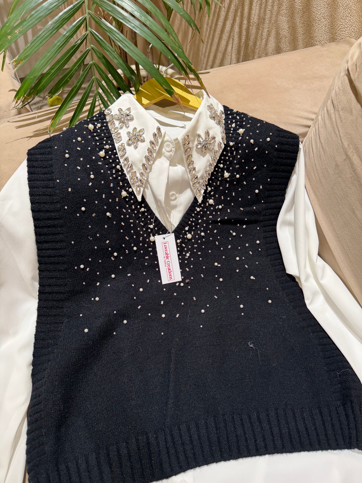 Starlume Pearl Knit Shirt Set