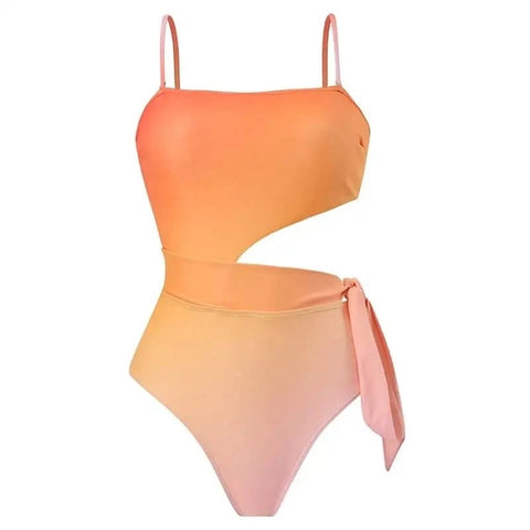 Ombree & floral swimsuit
