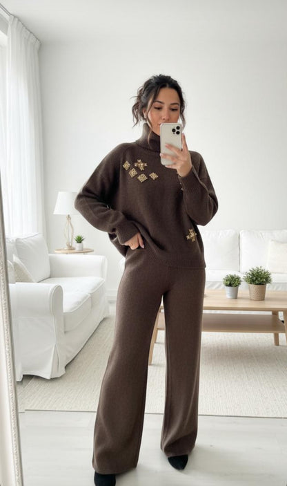 Jora Luxe Embellished Cords Set