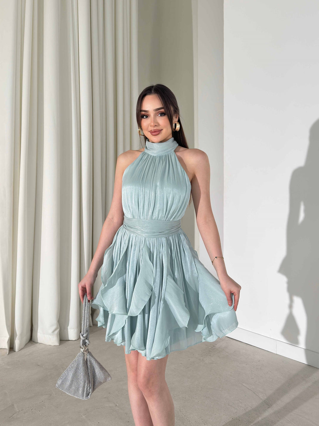 Aurora Ruffle Mini Dress