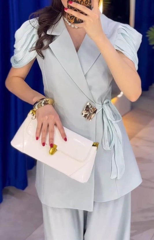 Statement Ruffle Blazer Cords Set